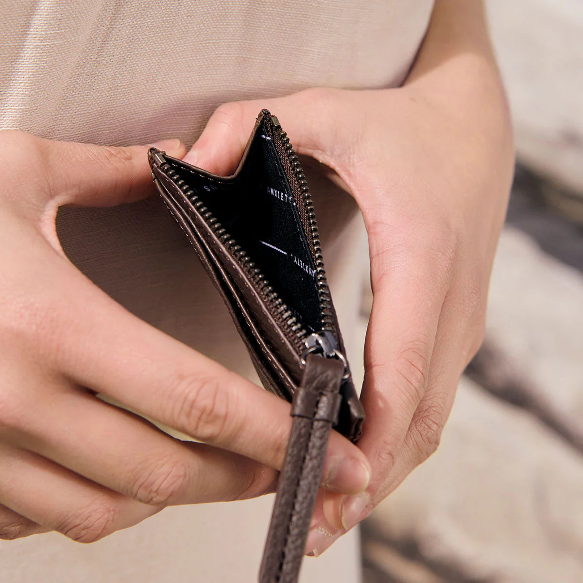 Status Anxiety Hearts Still Beating Wallet - Cocoa