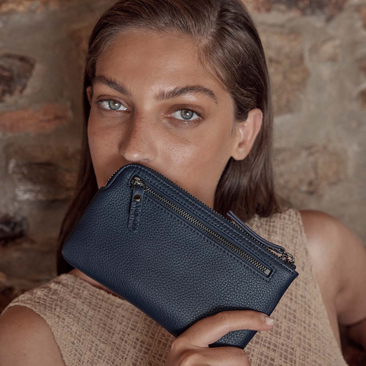 Smoke and Mirrors Pouch Wallet - Midnight Blue