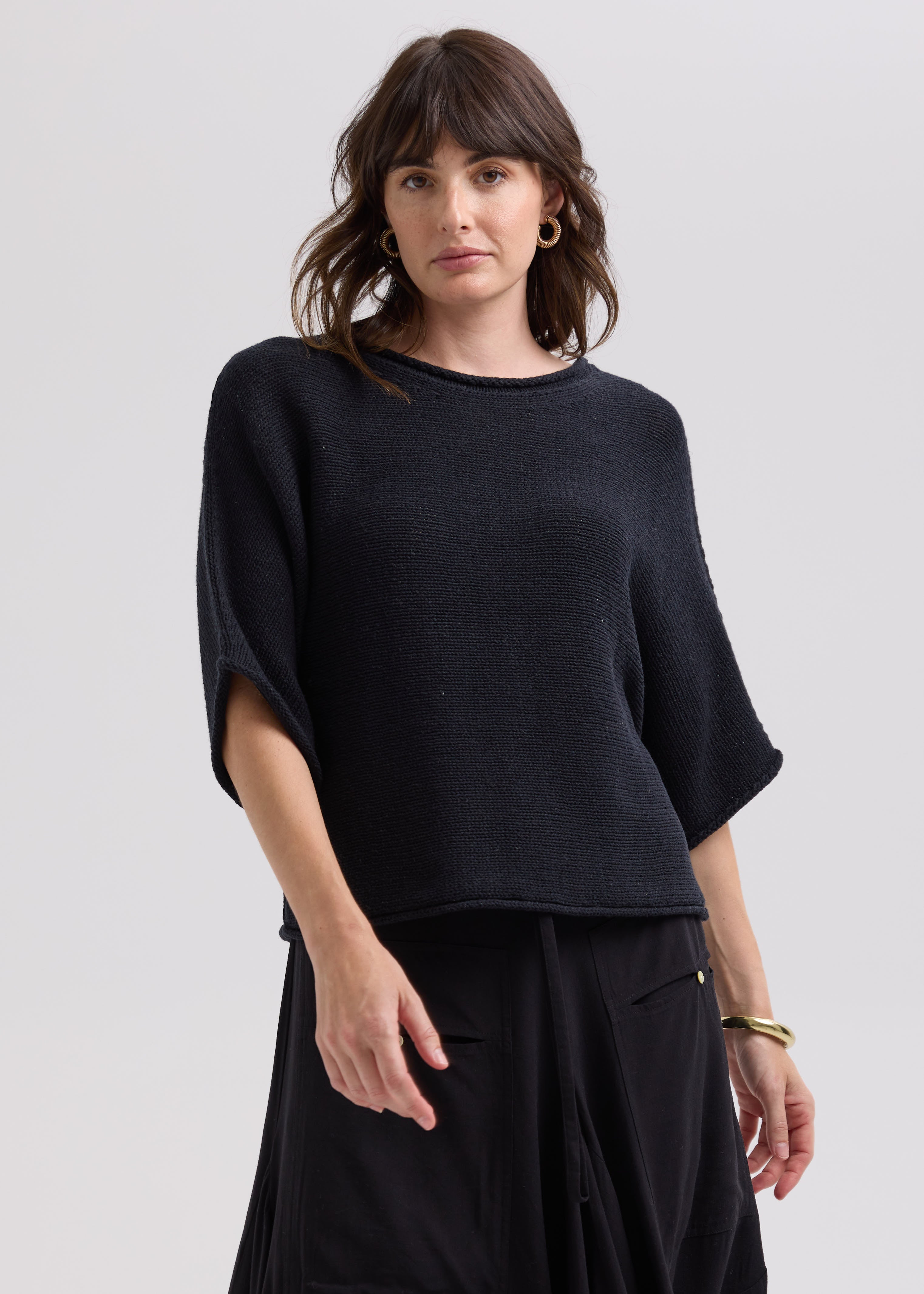 Textured Jumper - Black