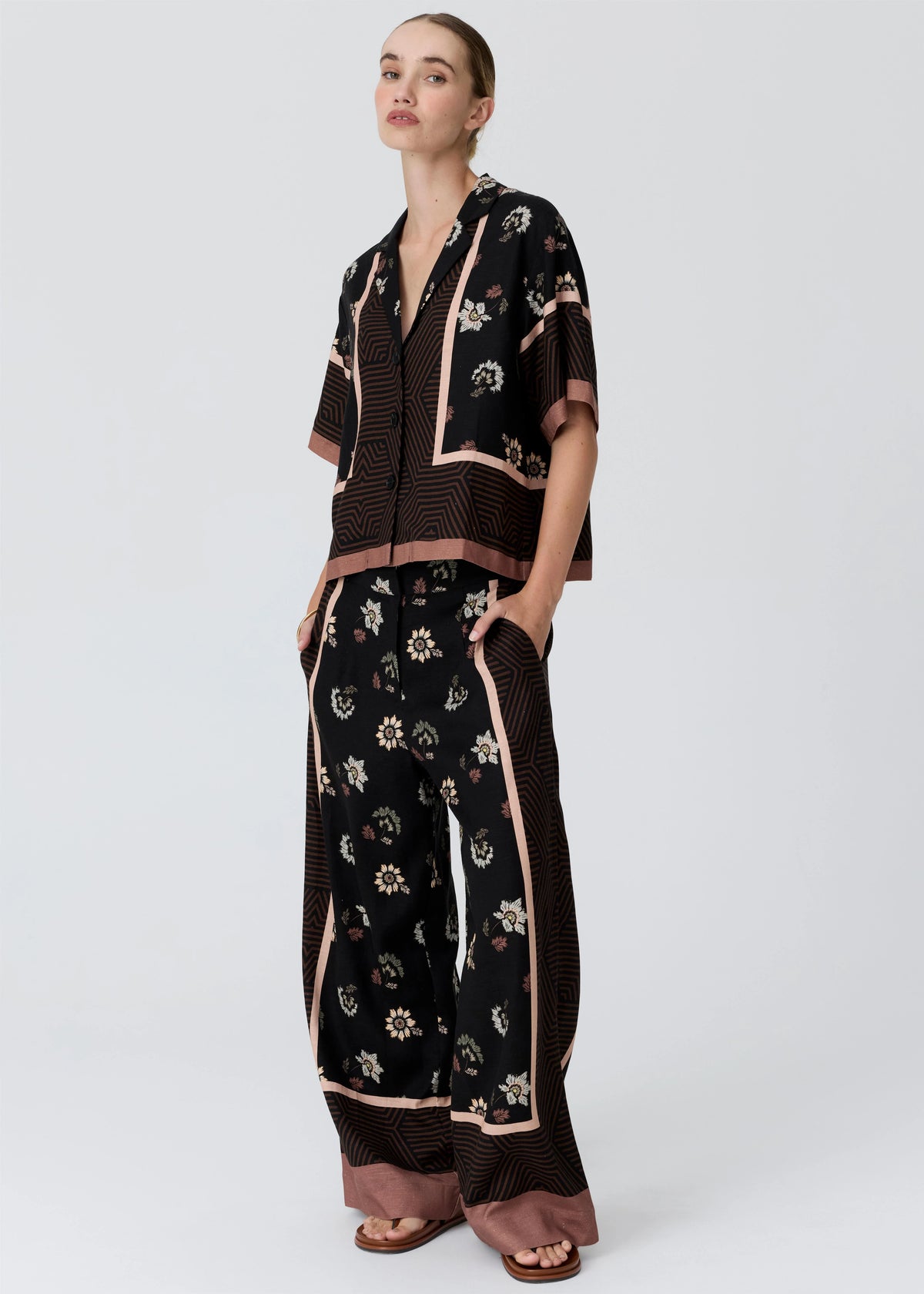 Pol Trellis Shirt - Trellis Scarf Print