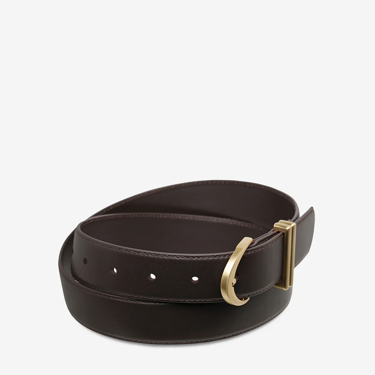 Under Your Spell Belt - Choc Nappa / Gold