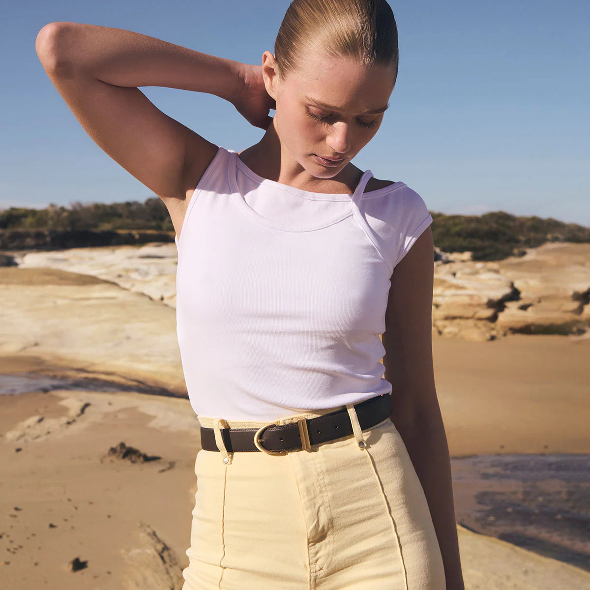 Under Your Spell Belt - Choc Nappa / Gold