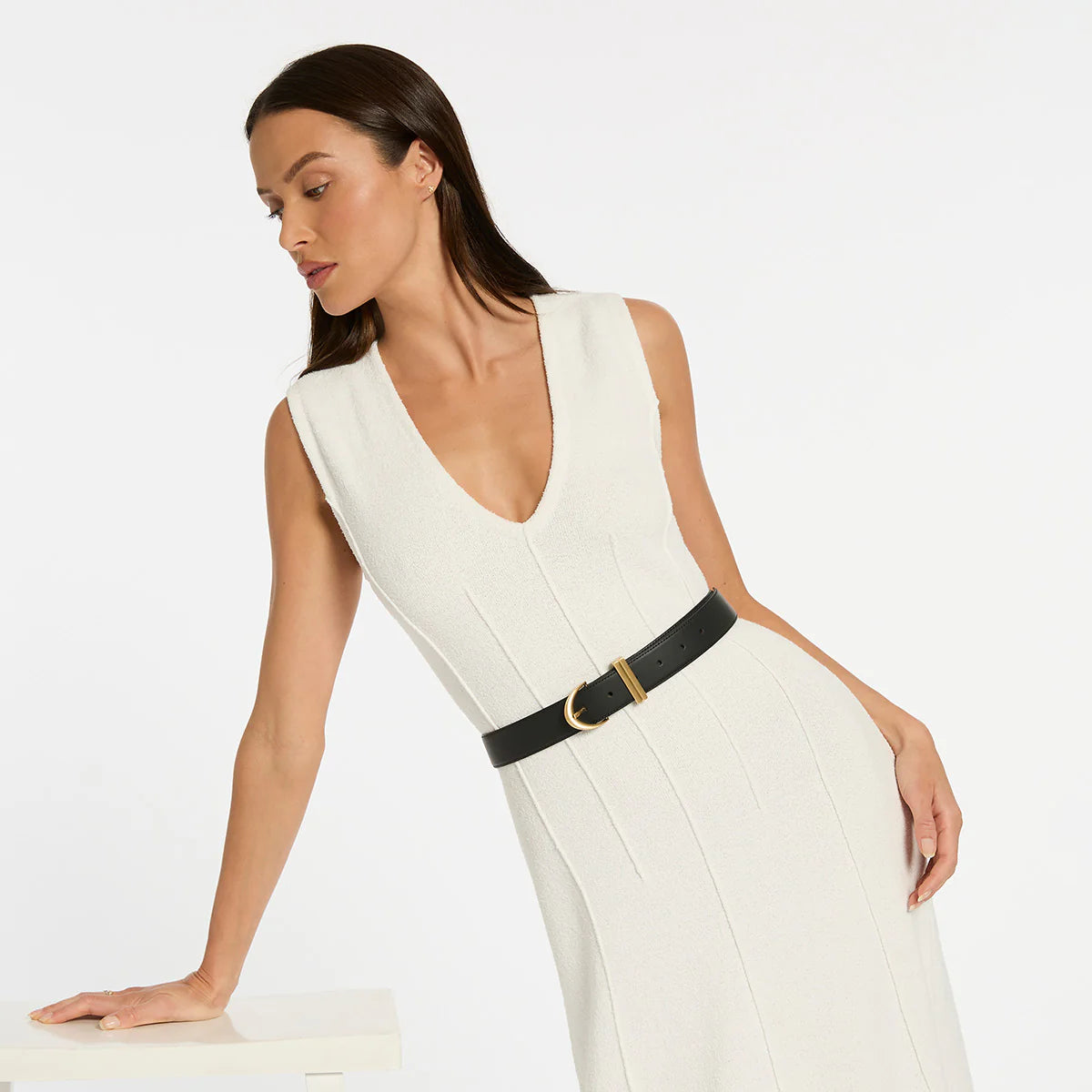 Under Your Spell Belt - Black Nappa / Gold