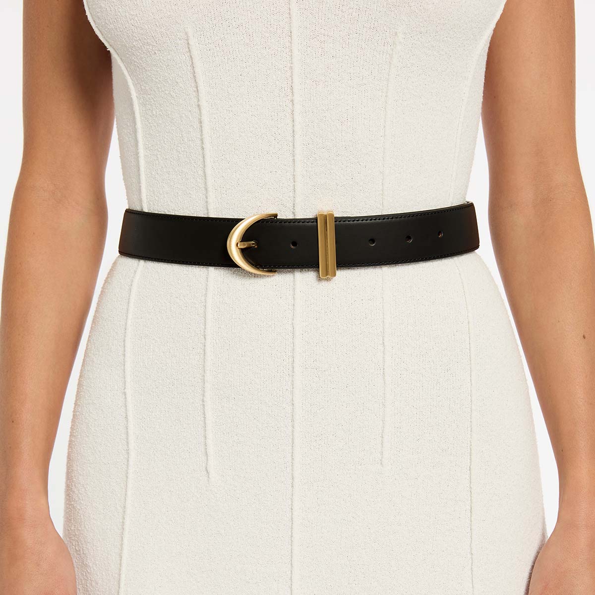 Under Your Spell Belt - Black Nappa / Gold