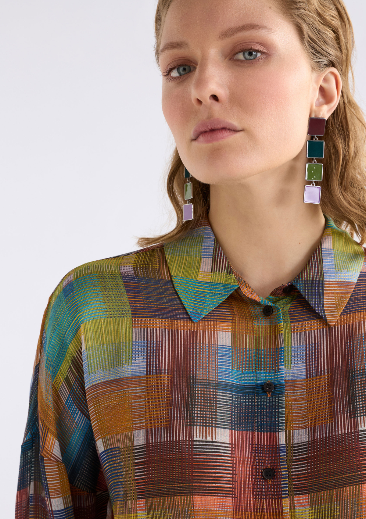 Elk Valli Long Drop Earrings - Merlot