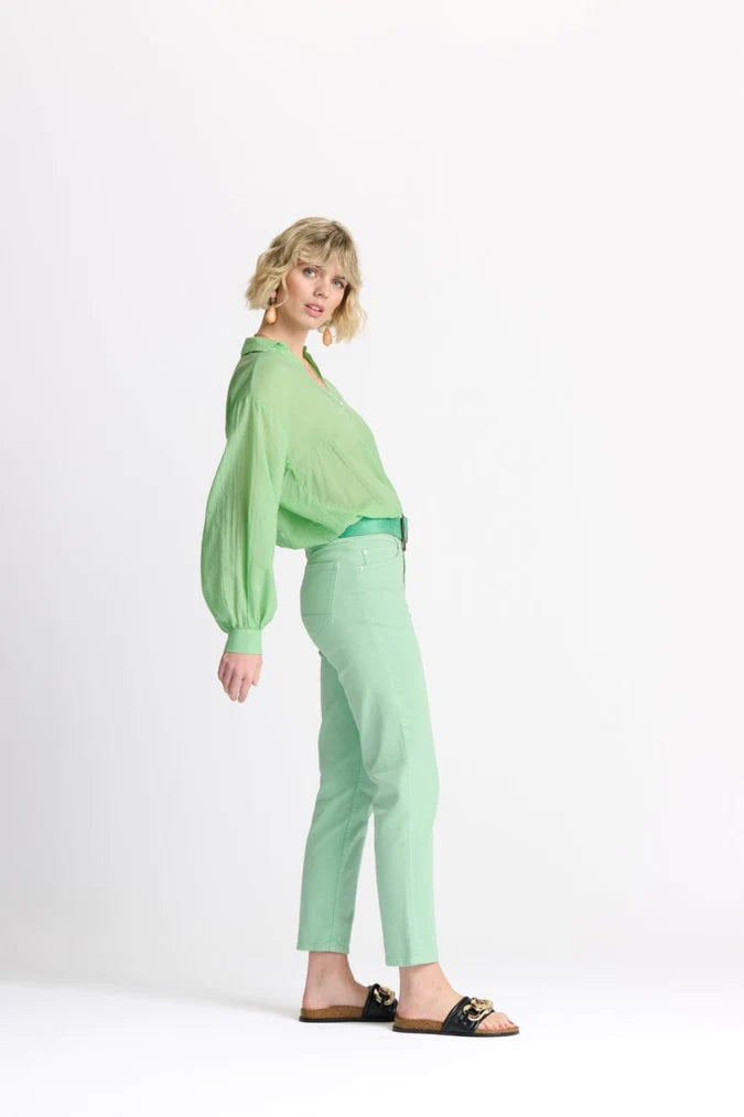 Pom Amsterdam CLEARANCE Violet Blouse - Grass Green