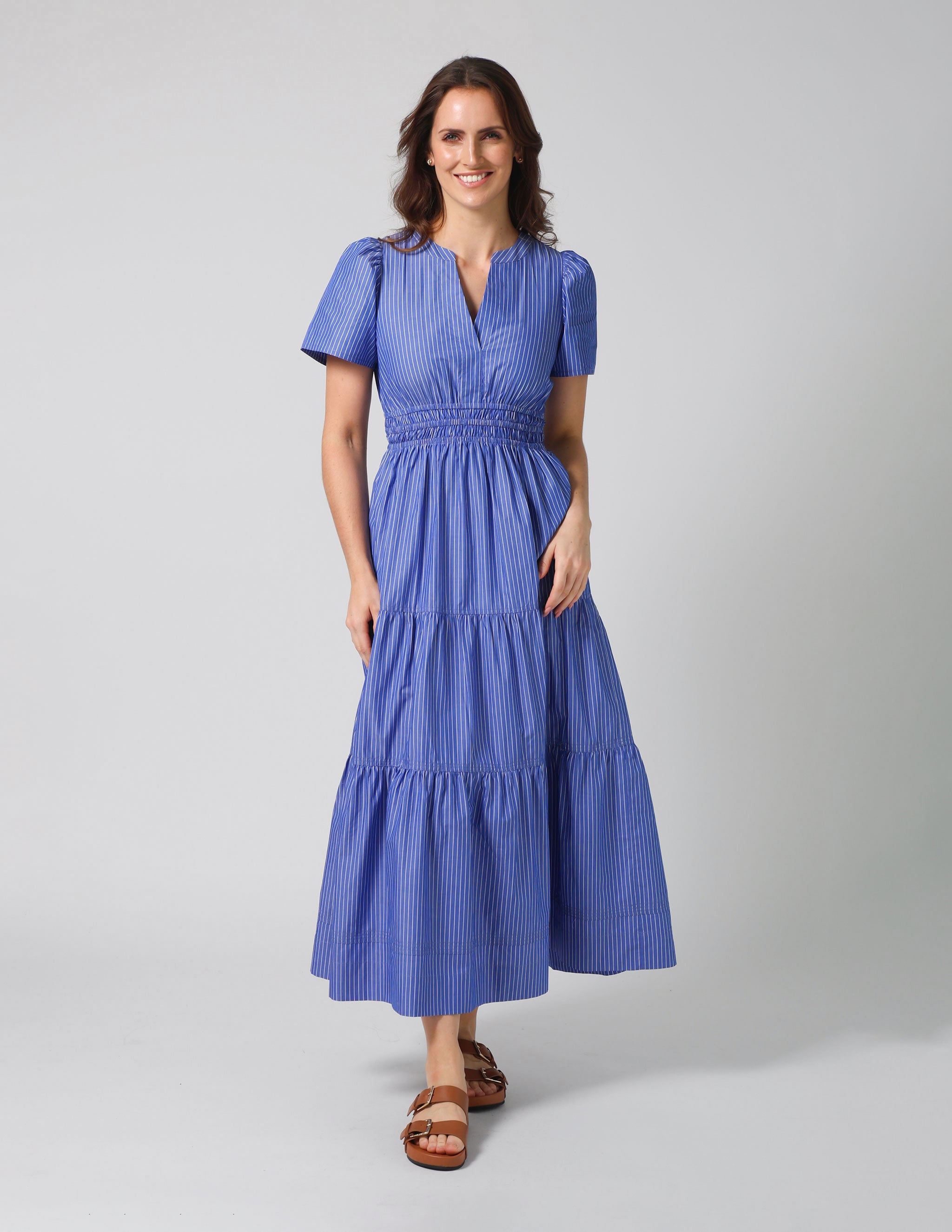Vittoria Dress - Aegean Stripe