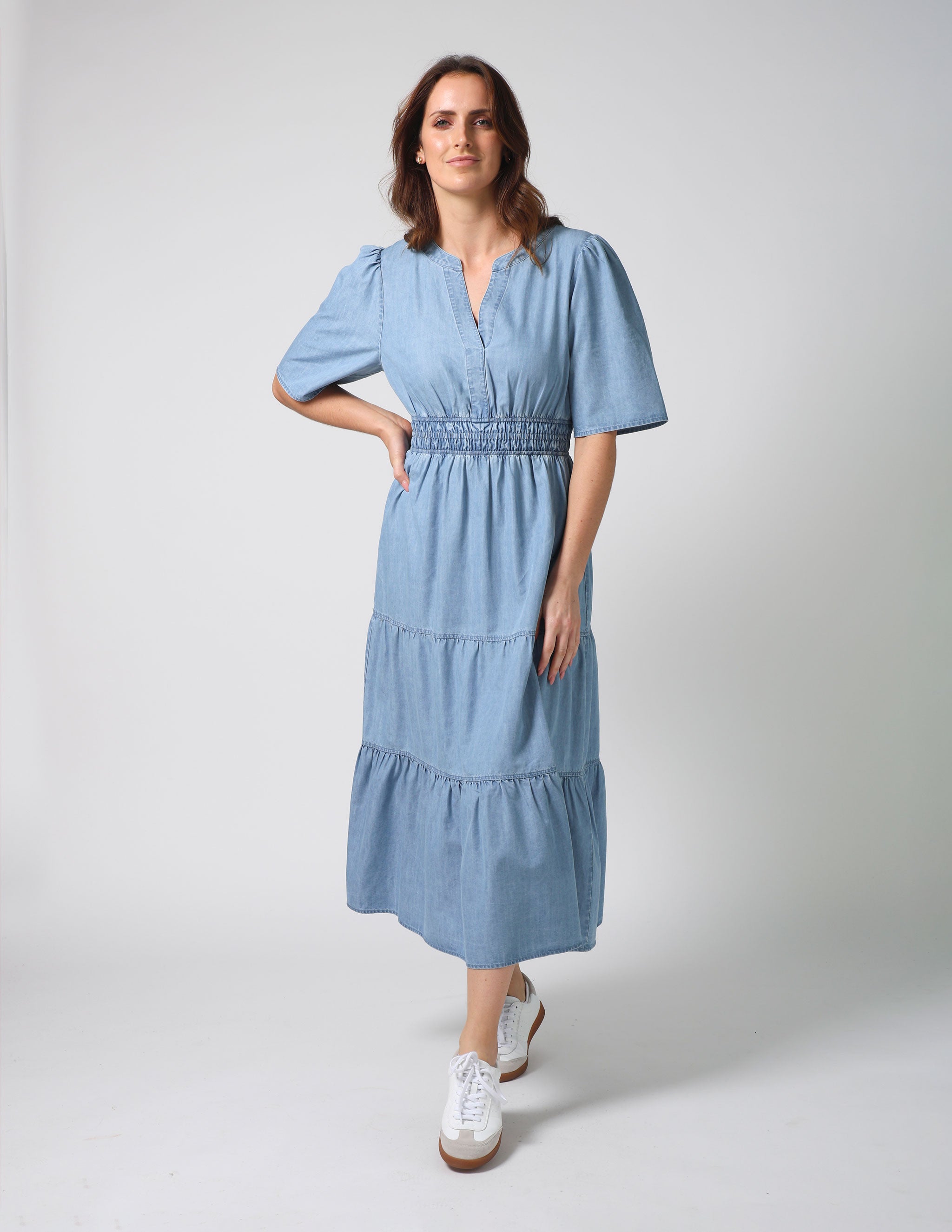 Vittoria Dress - Light Wash