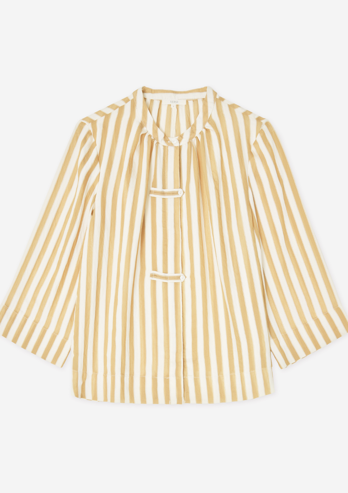 Yerse Palermo Striped Fabric Shirt - Camel