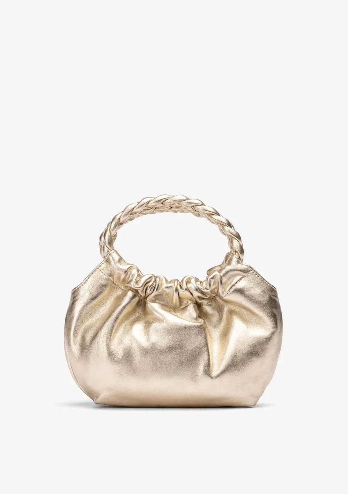 ZAmeli Leather Bag - Light Metal Golden