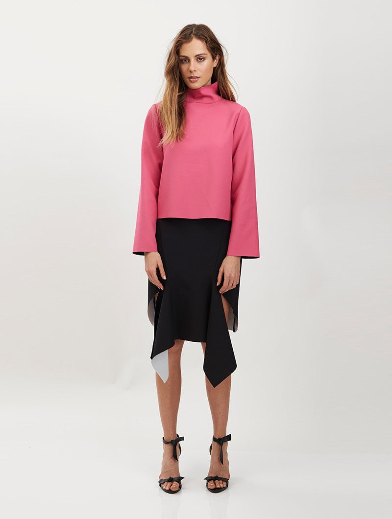 CLEARANCE Pollock Split Skirt - Black