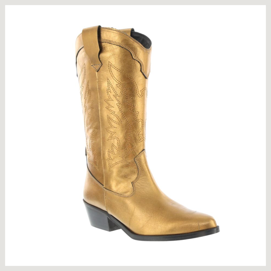 Diana Cowboy Boots - Copper Bordado