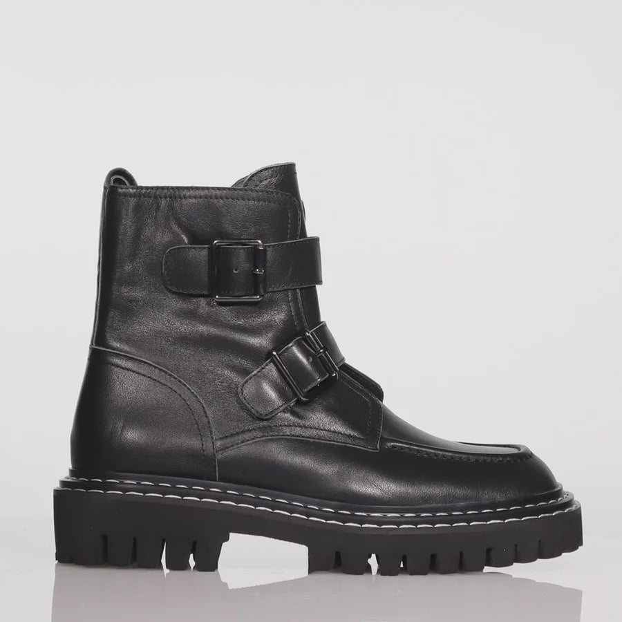 Down Town Boot - Black Nappa