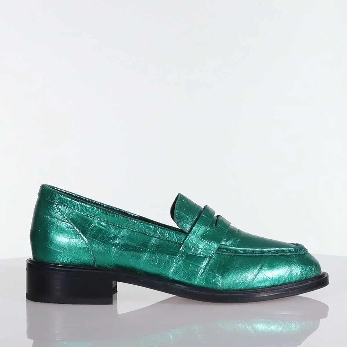 CLEARANCE Presley Loafer - Metallic Green