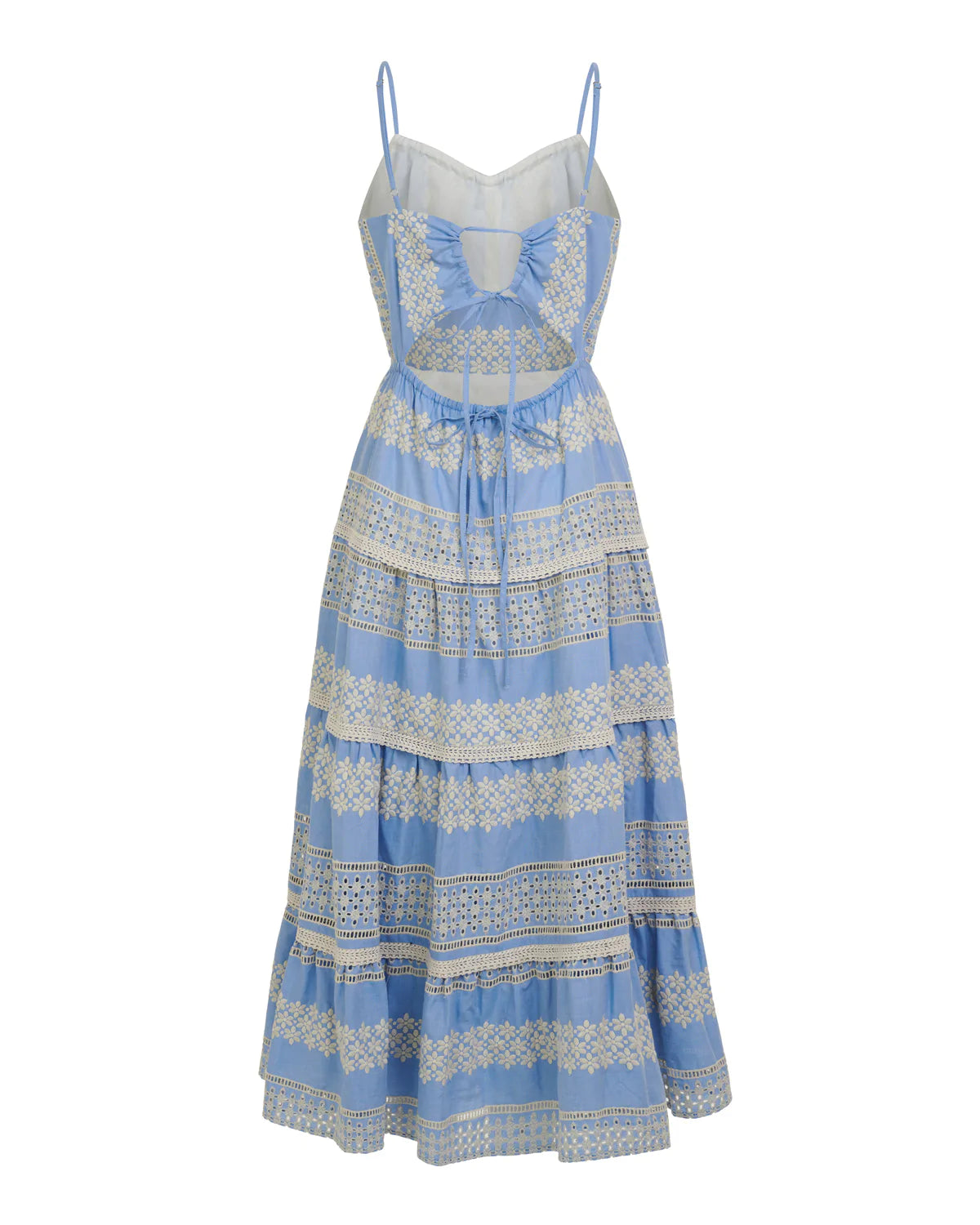 Valentina Cut Out Back Midi Dress - Cornflower