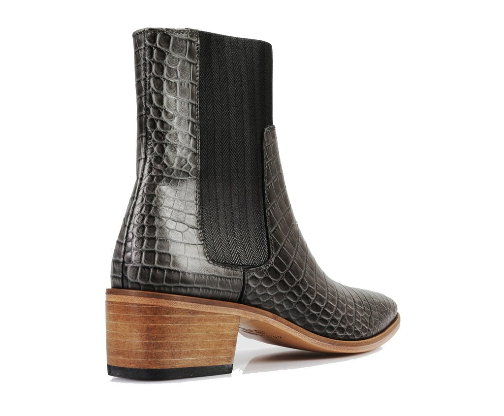 Beau Coops CLEARANCE Winter Ankle Boots - Grey Penelope Croc