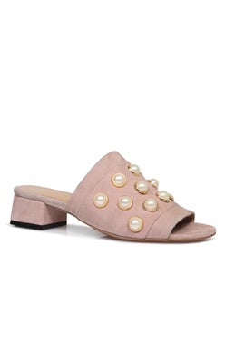 CLEARANCE Suede 90882 Heels - Pink // LAST PAIR SIZE 37