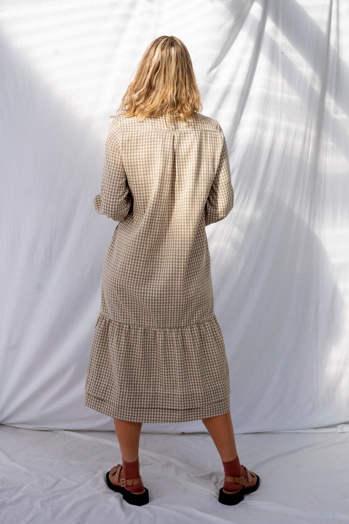 ReCreate CLEARANCE Camille Dress - Grey Gingham
