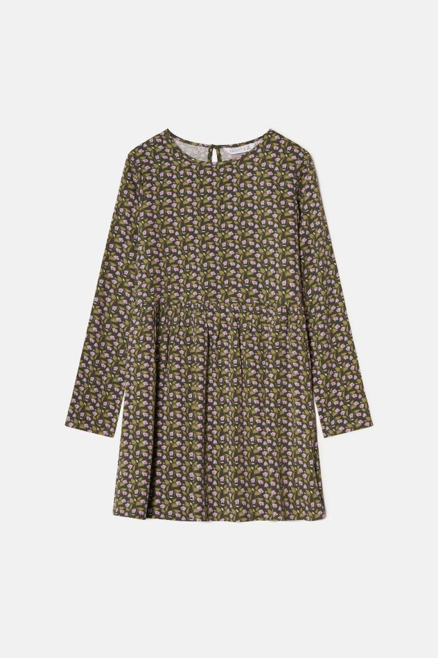 CLEARANCE Floral Mini Dress - Green / Pink