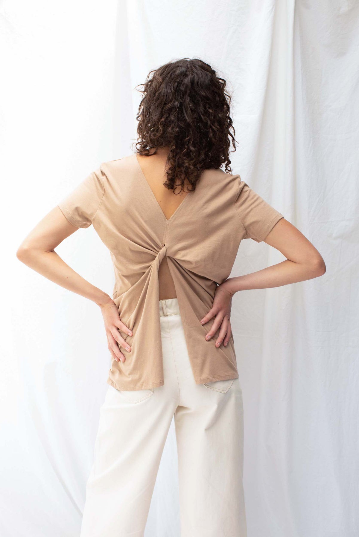 ReCreate CLEARANCE Knot Tee - Clay