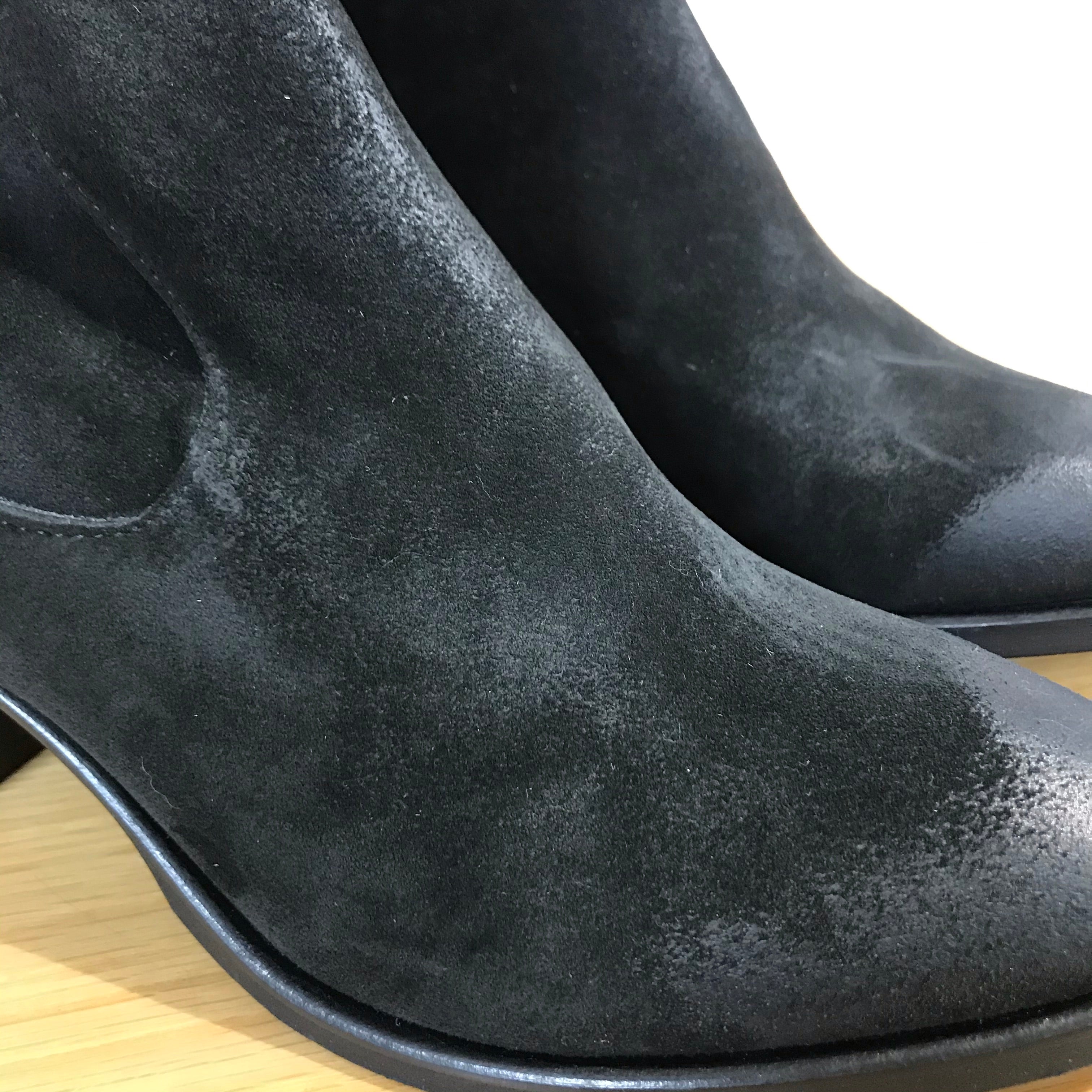 CLEARANCE Suede Ankle Boots - Camoscio Nero F.Gomma