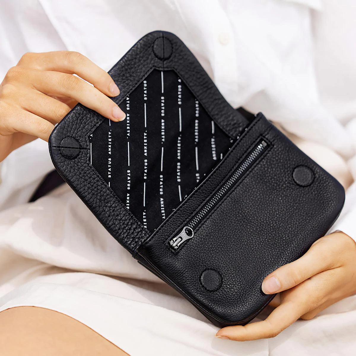 Status Anxiety Impermanent Wallet - Black