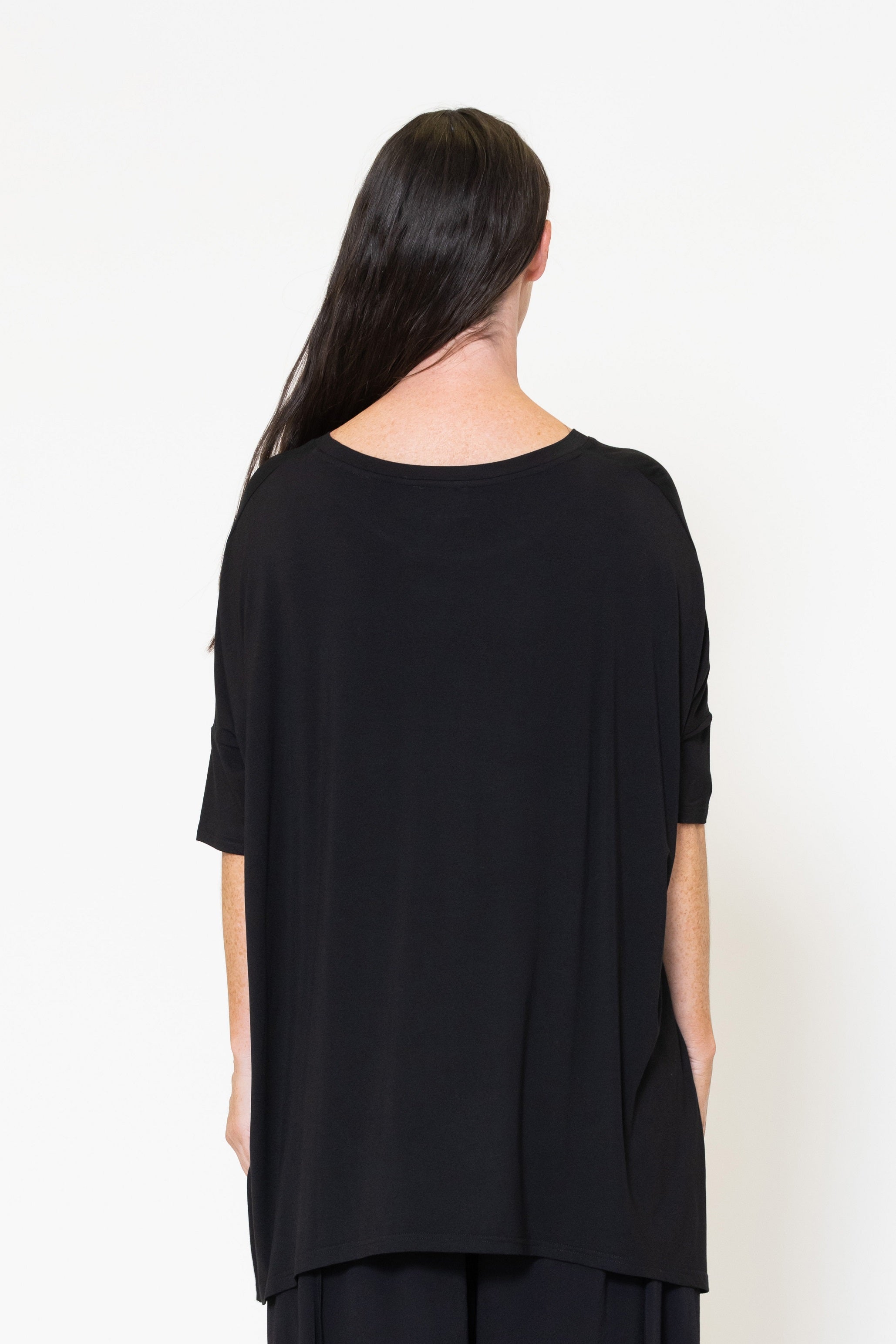 CLEARANCE Iza Tee - Black with Maze Print