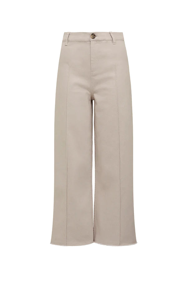 CLEARANCE Kendall Drill Wide Leg Pant - Stone