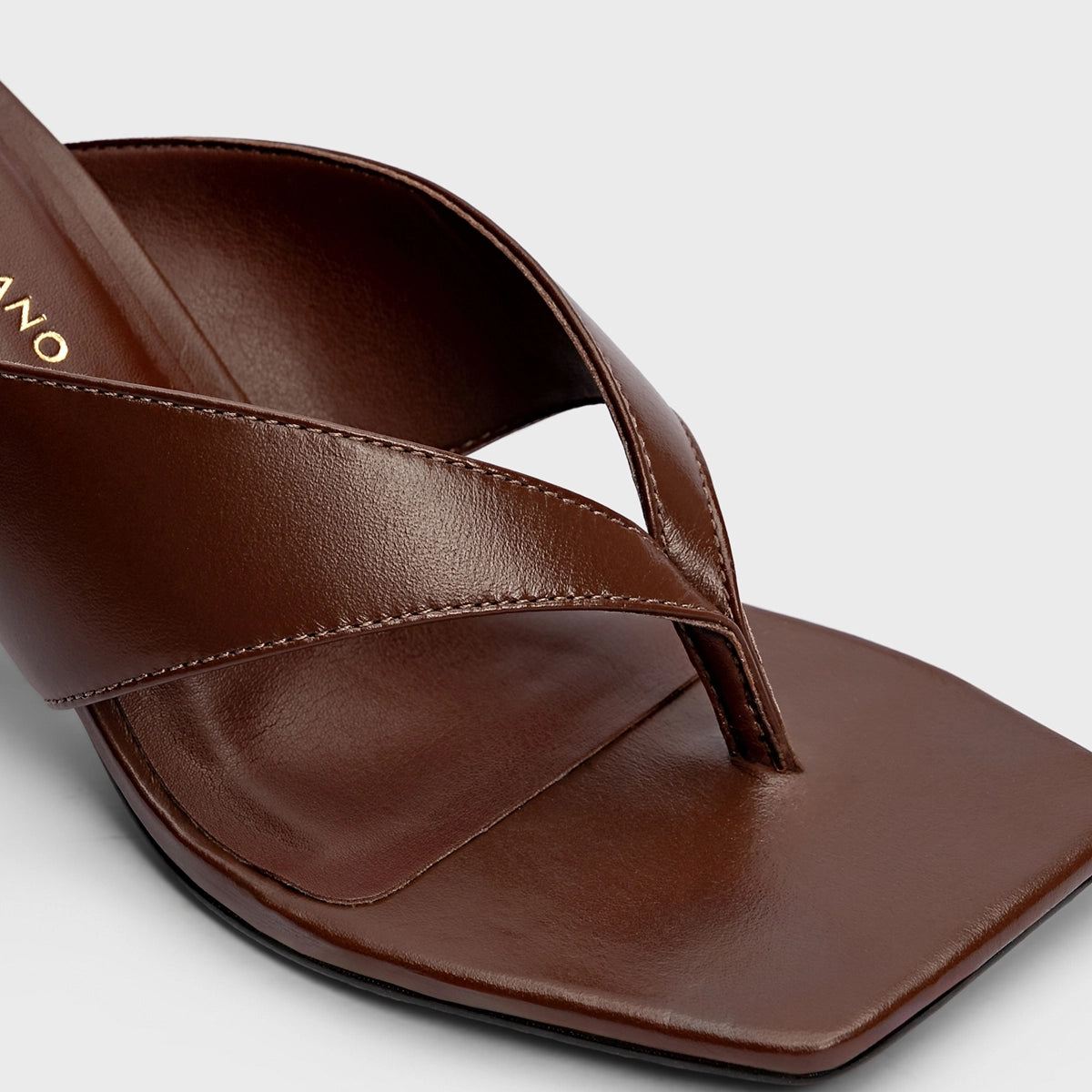 Open Mule Thong Heel - Vegetal Brunette COMING SOON