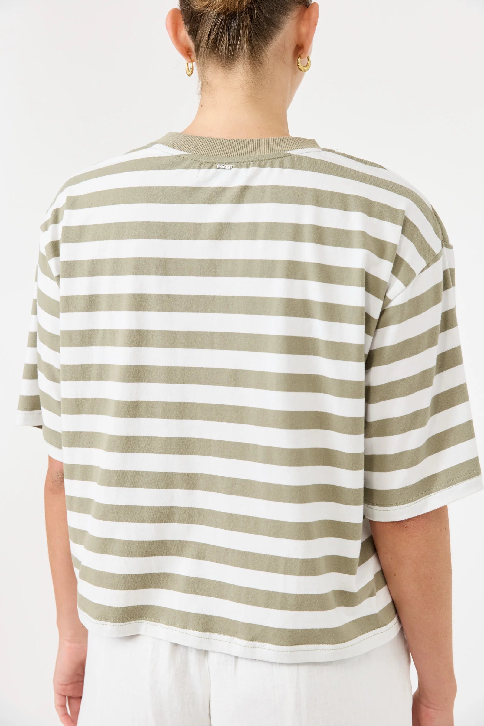 Studio Stripe T Shirt - Olive