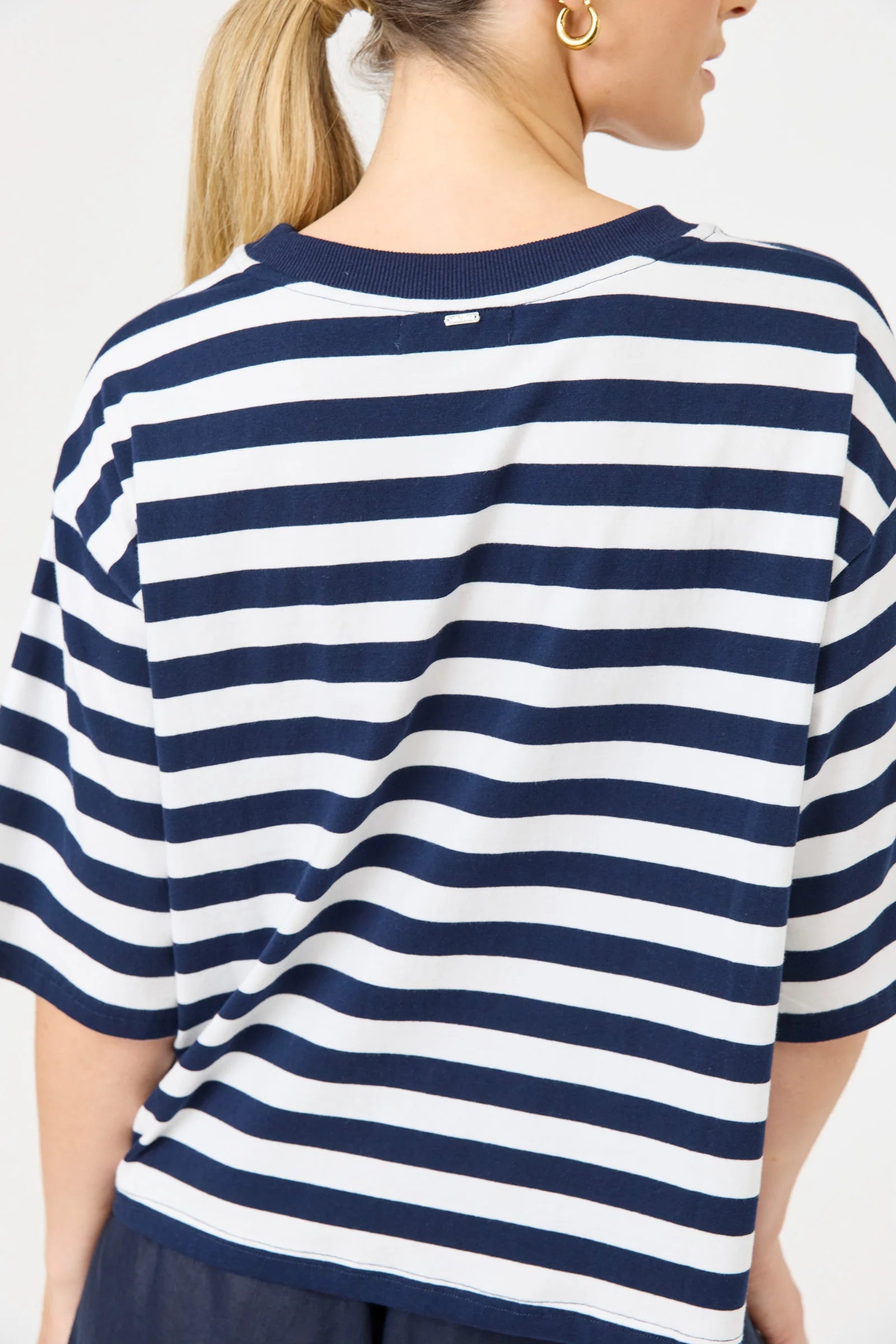 Studio Stripe T Shirt - Indigo