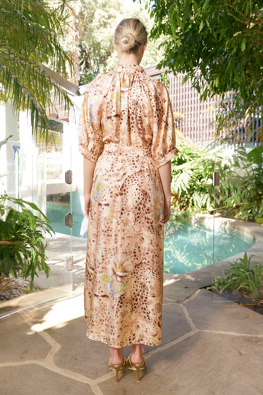 Taylor Cotton Ankle Dress - Cheetah