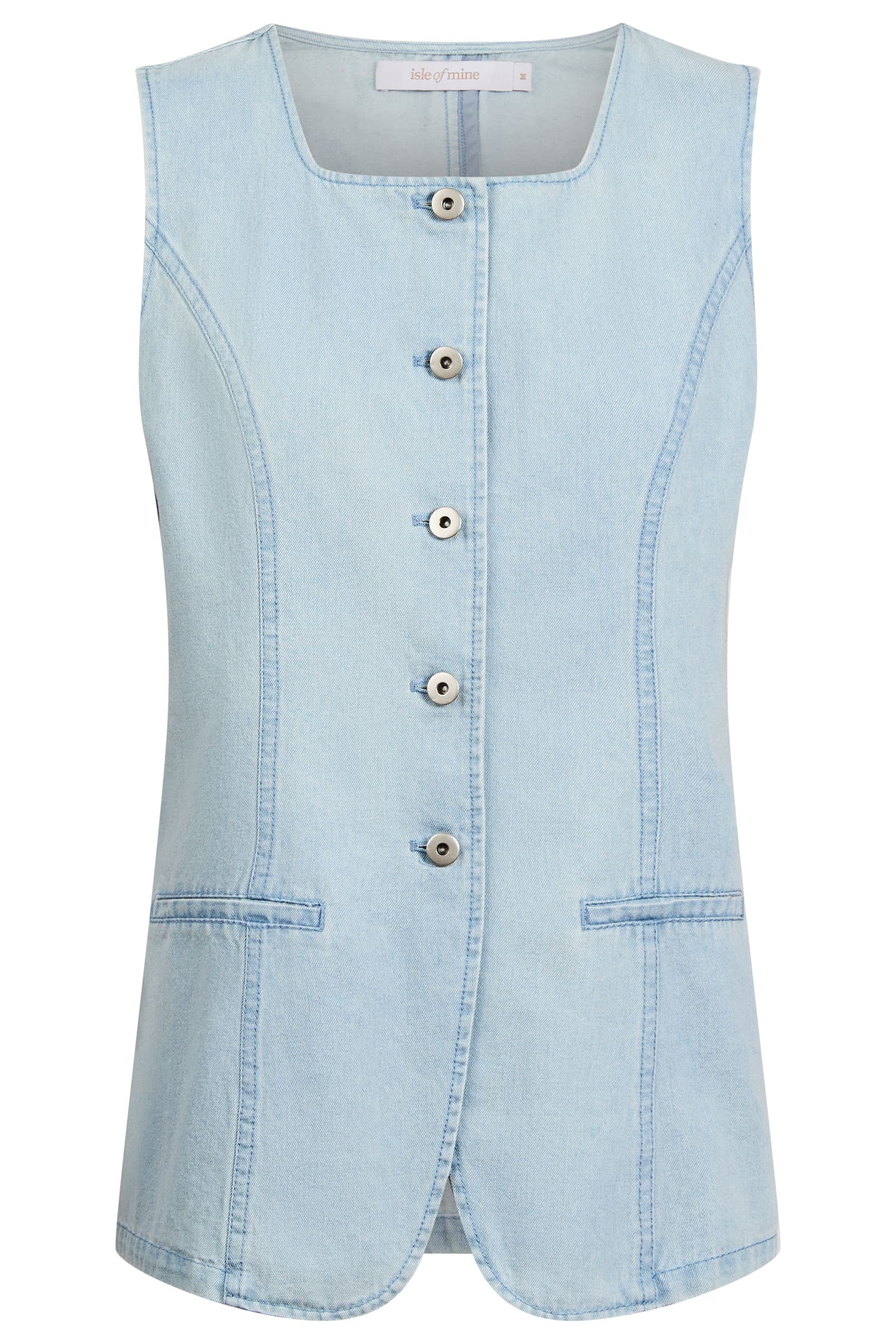 Sofie Denim Vest - Sky