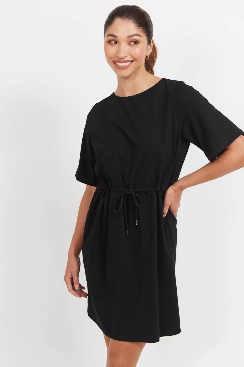 Jardin T Shirt Dress - Black