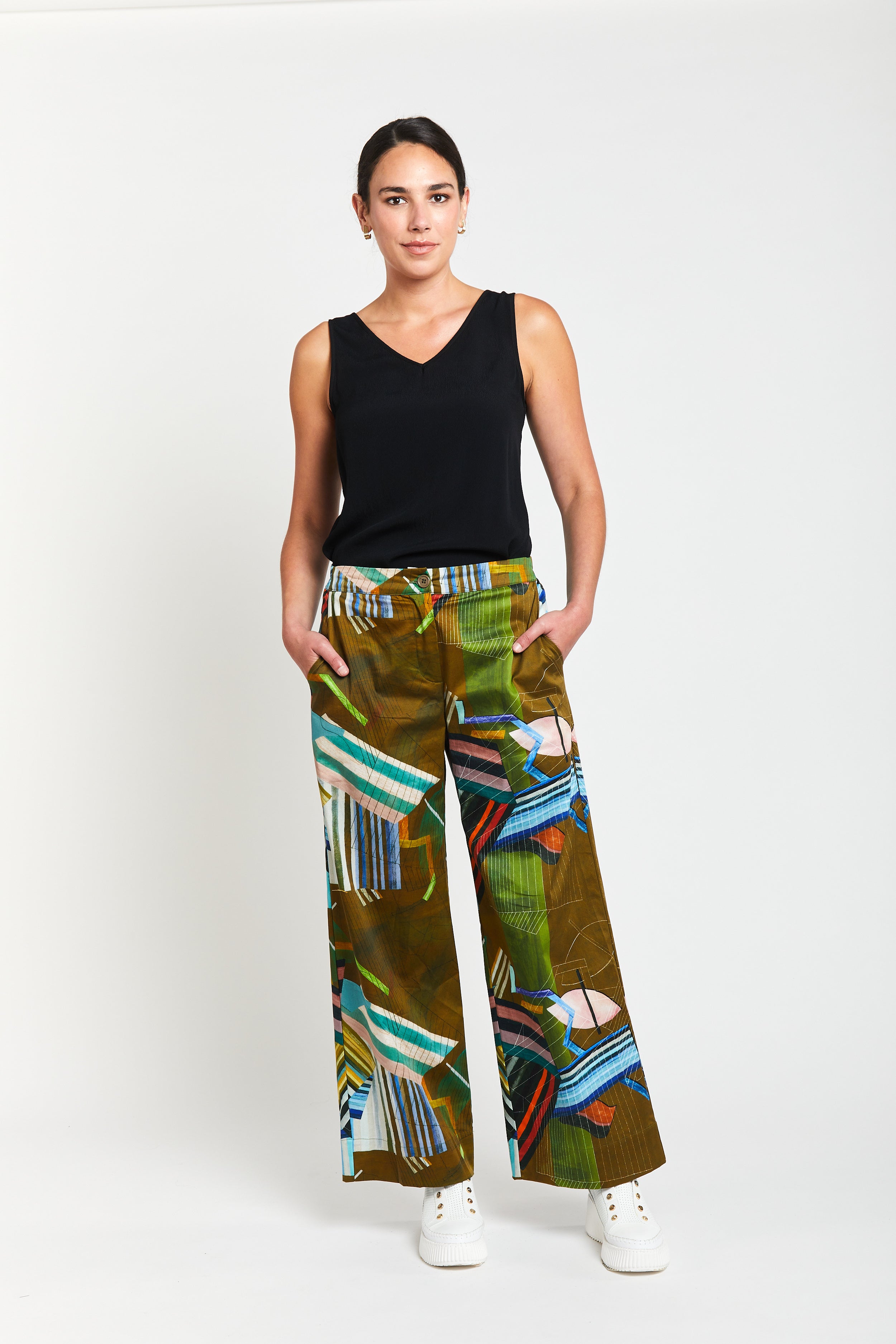 Picasso Boyfriend Pant - Multi