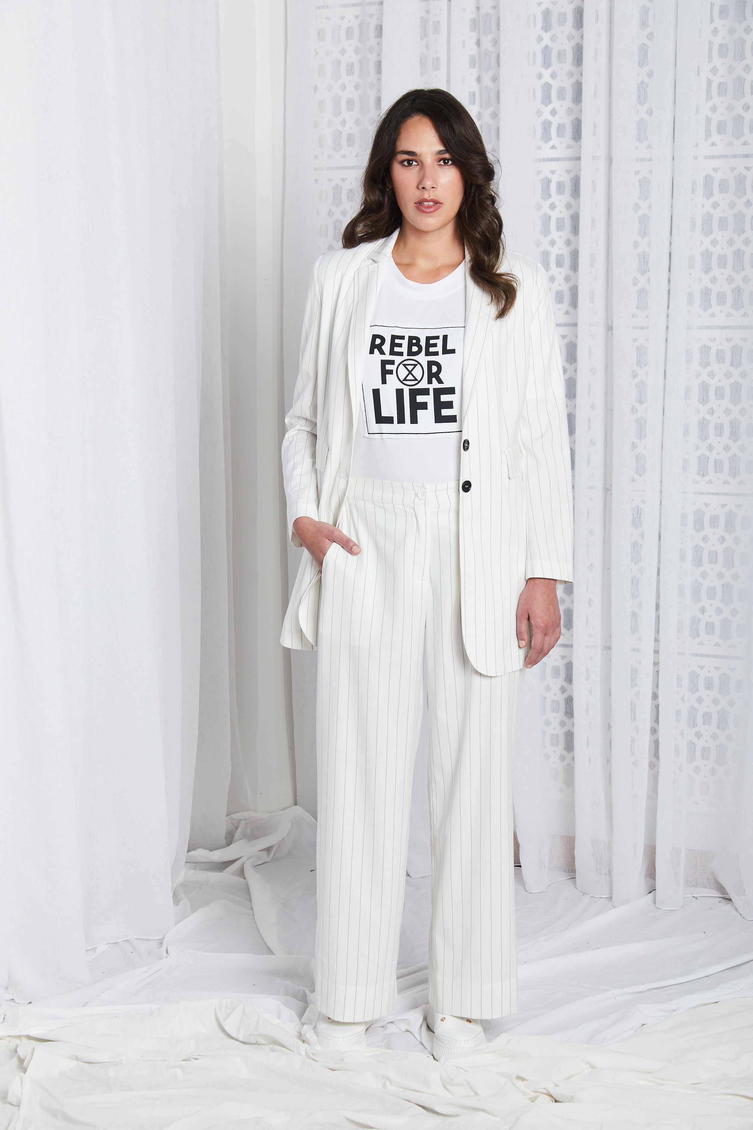 Rebel For Life Tee - White