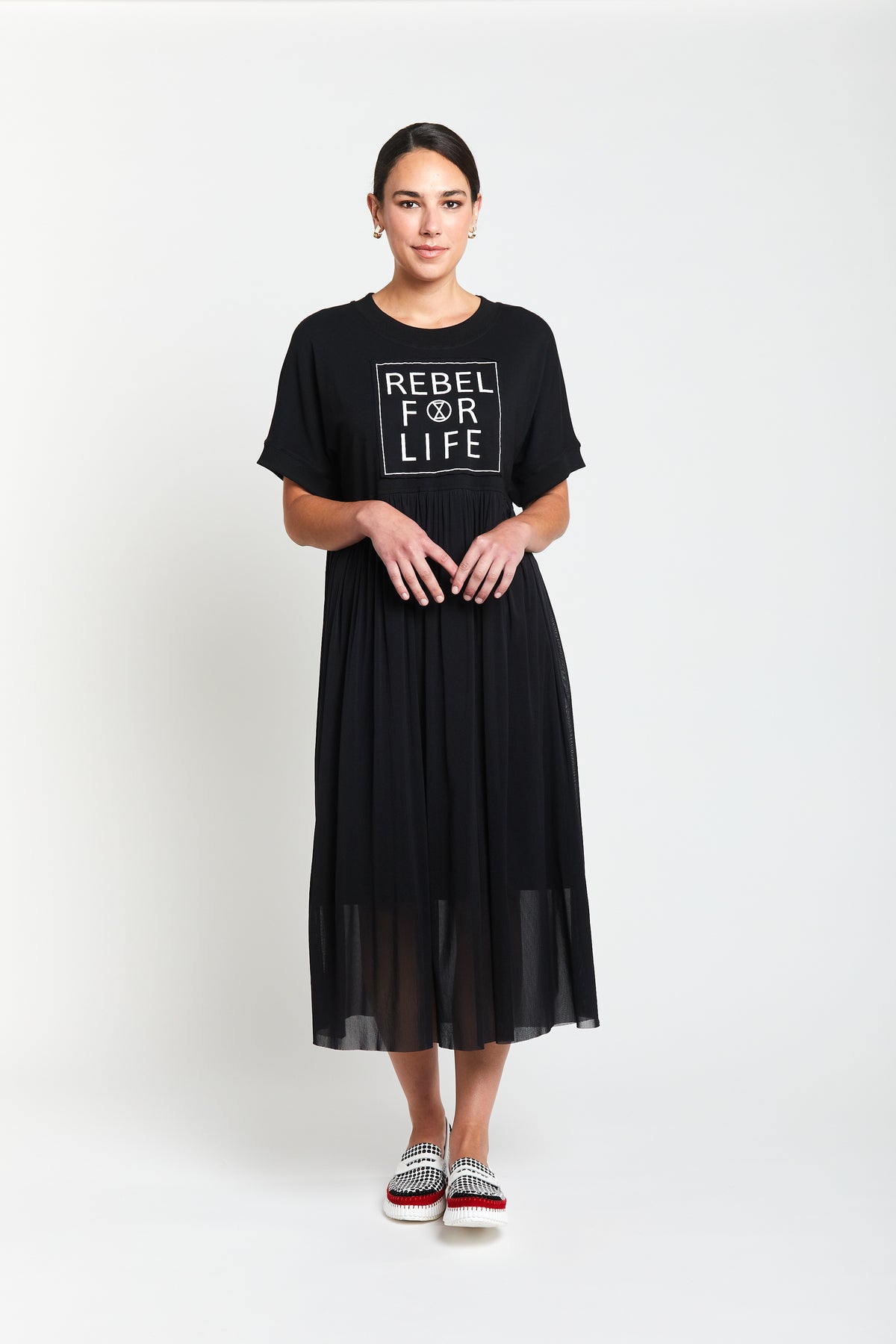 Obi Rebel For Life Tee Dress - Black