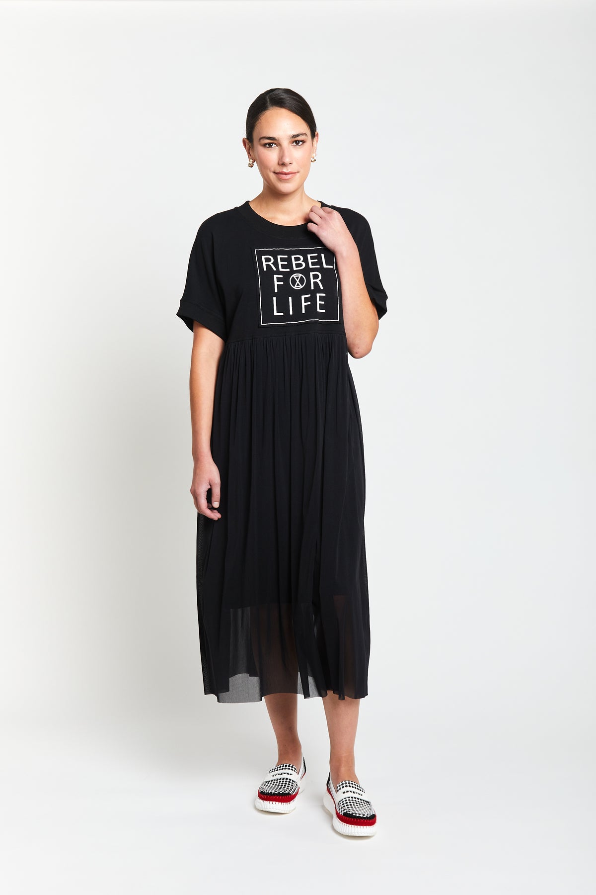 Obi Rebel For Life Tee Dress - Black