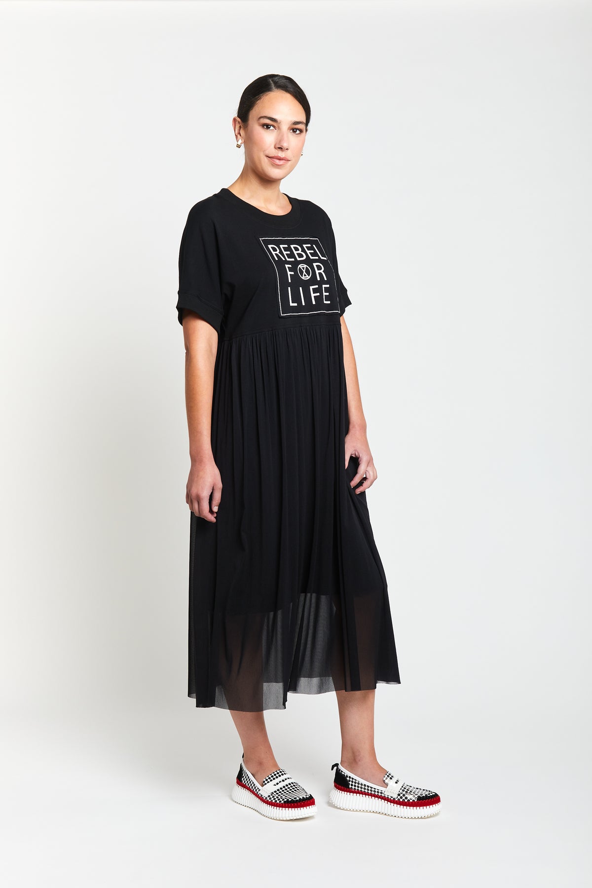 Obi Rebel For Life Tee Dress - Black