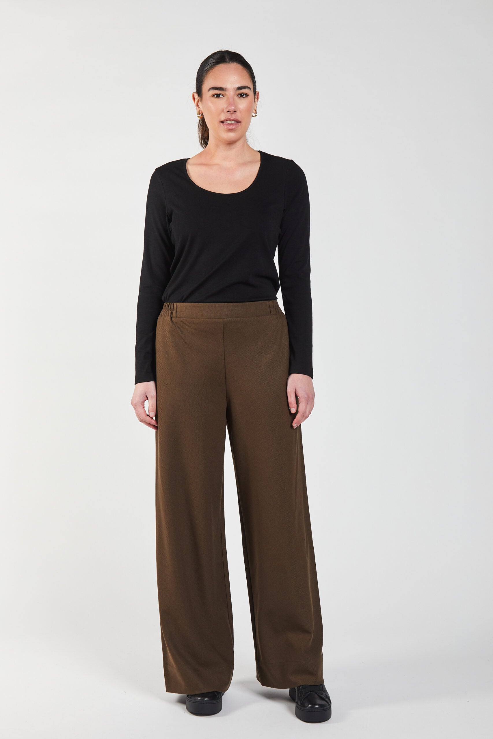 Wool Bias Pant - Donkey