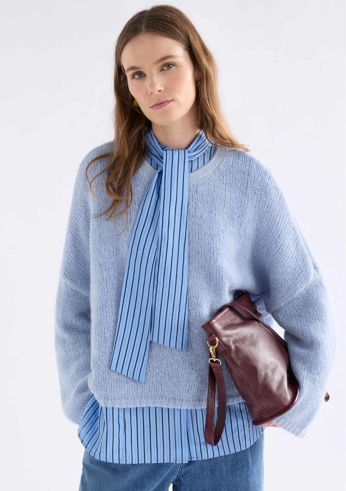 Elk Agna Sweater - Pearl Blue