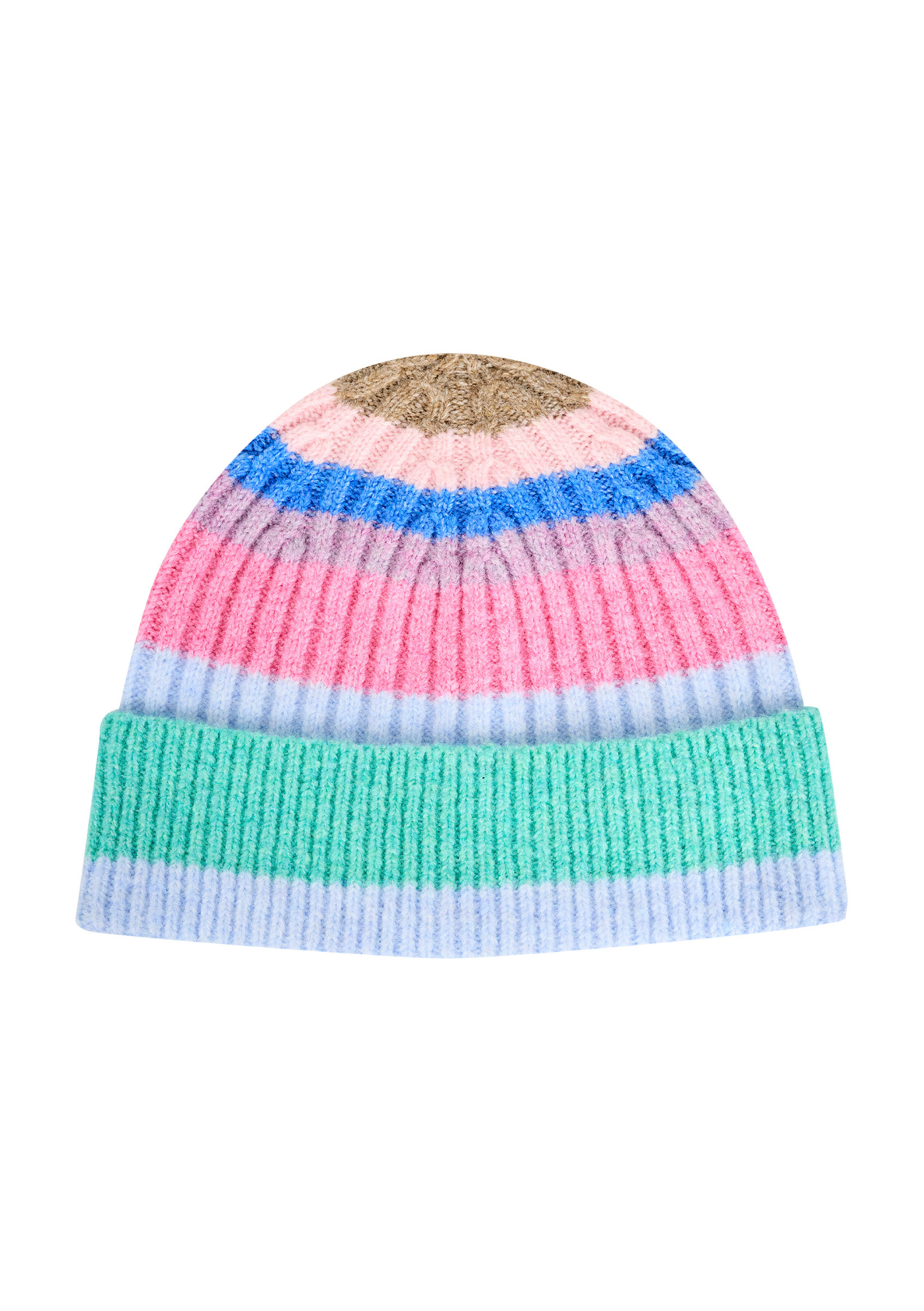 Alaska Stripe Beanie - Tan