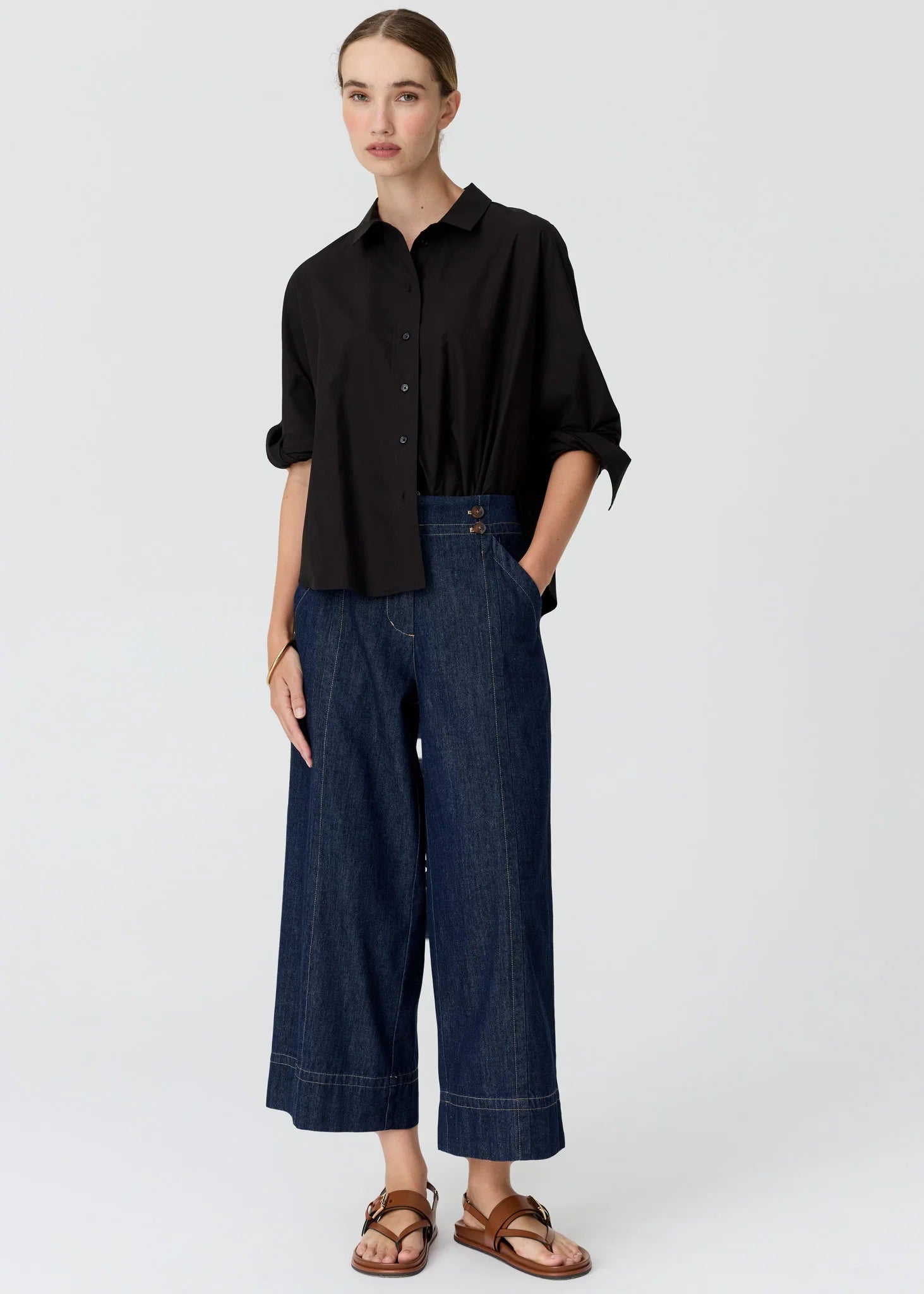 Anise Crop Pant - Denim