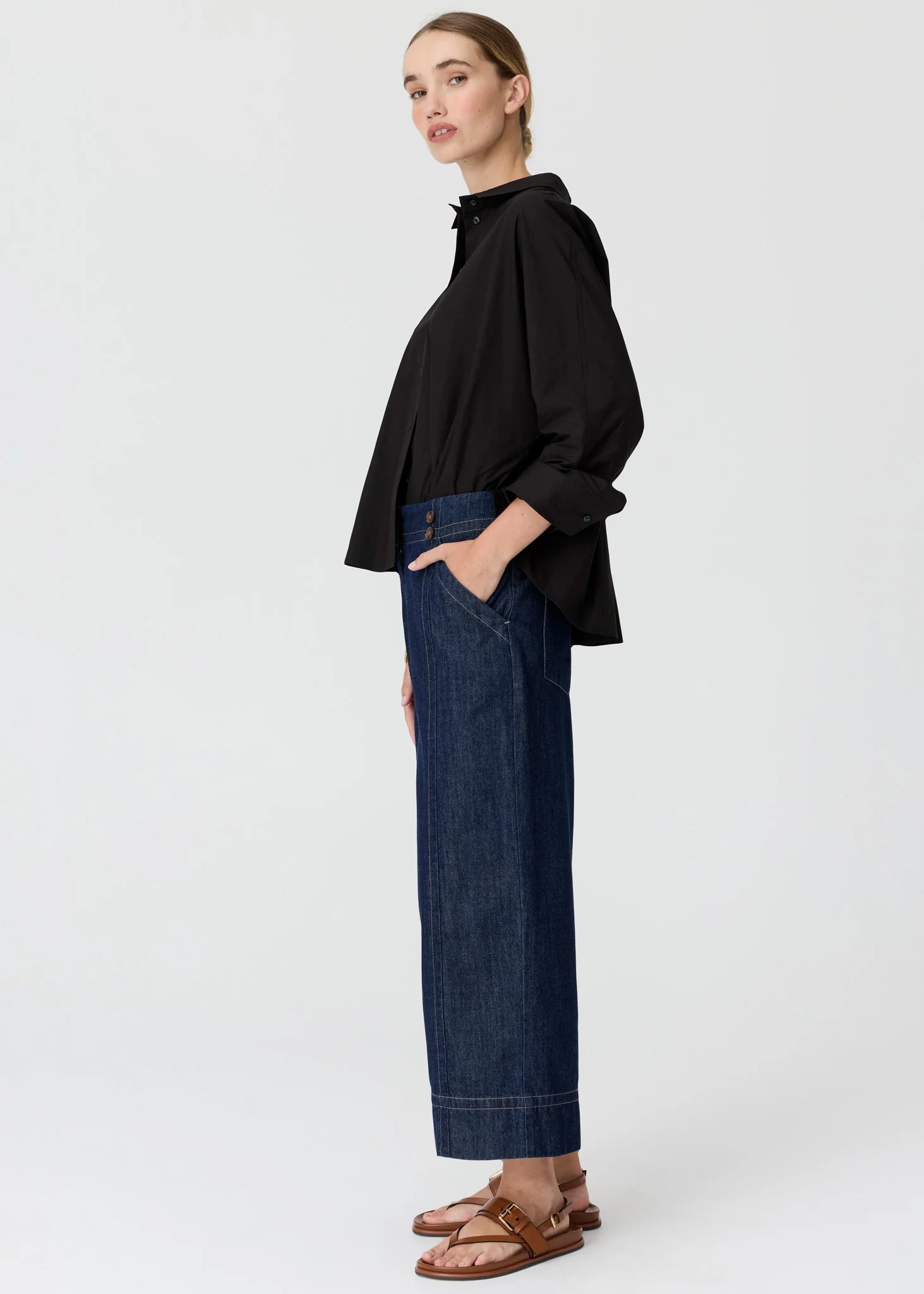 Anise Crop Pant - Denim