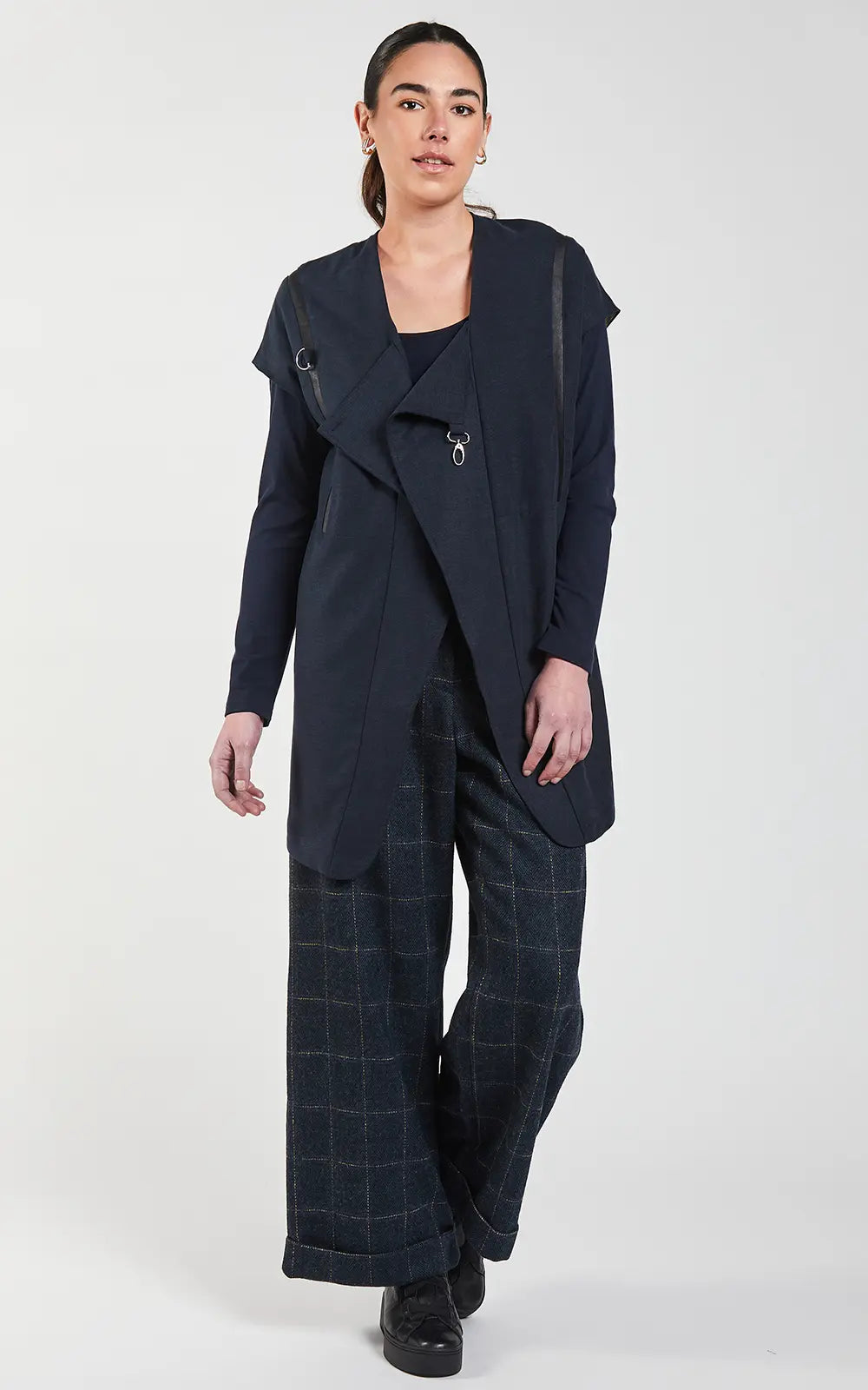 Obi Aqua-Twill Jerkin - Blue Black