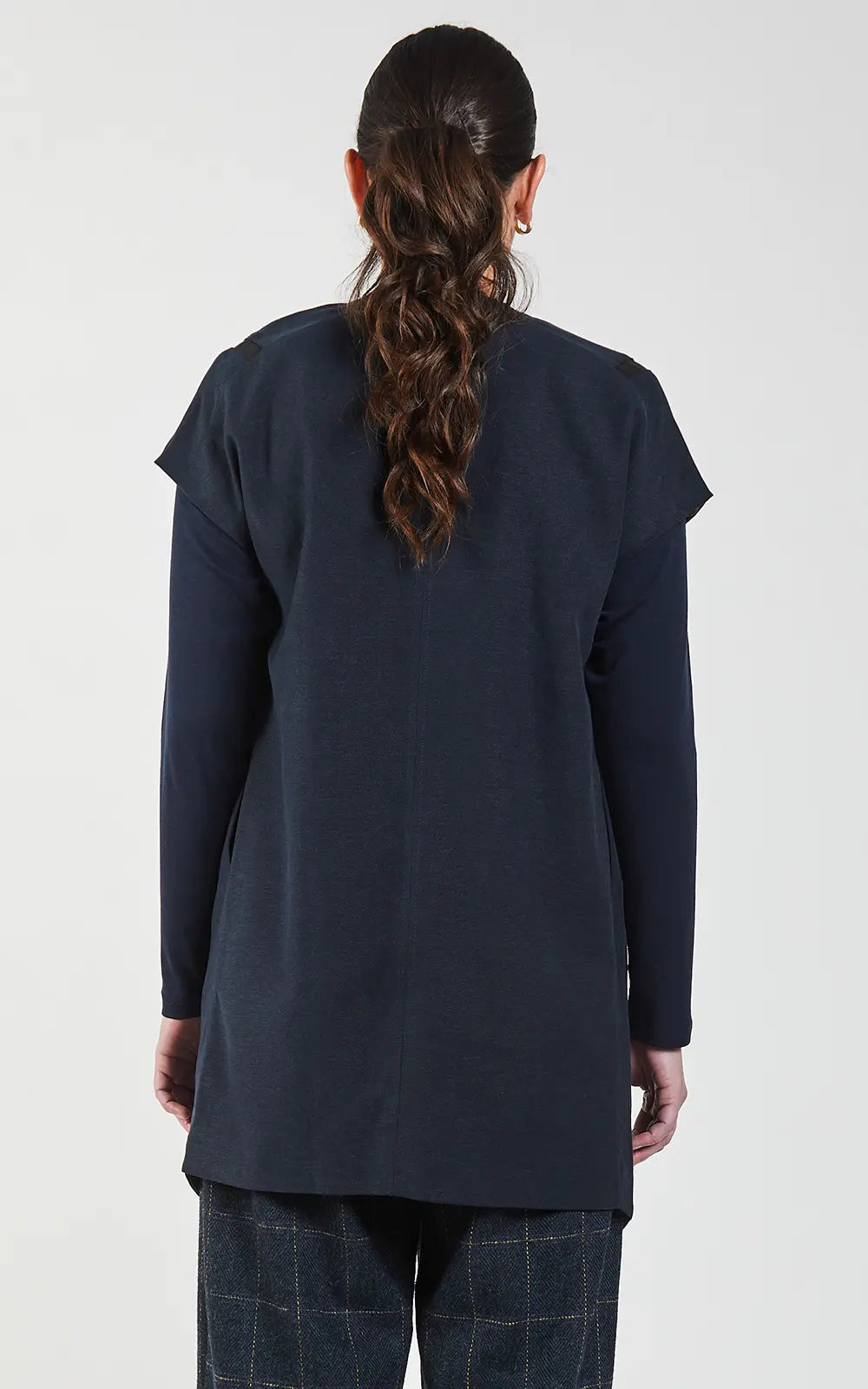 Obi Aqua-Twill Jerkin - Blue Black