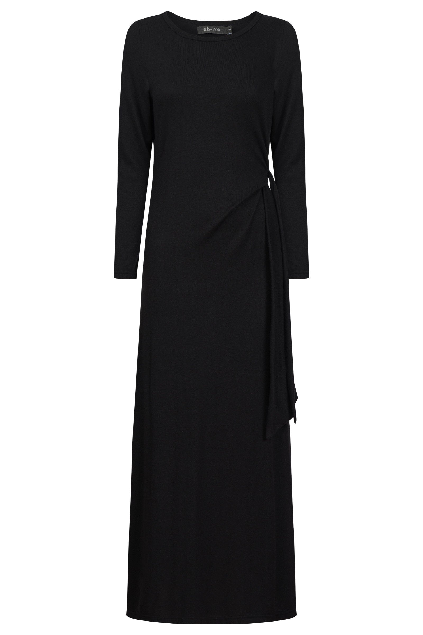Aria Tie Maxi Dress - Black