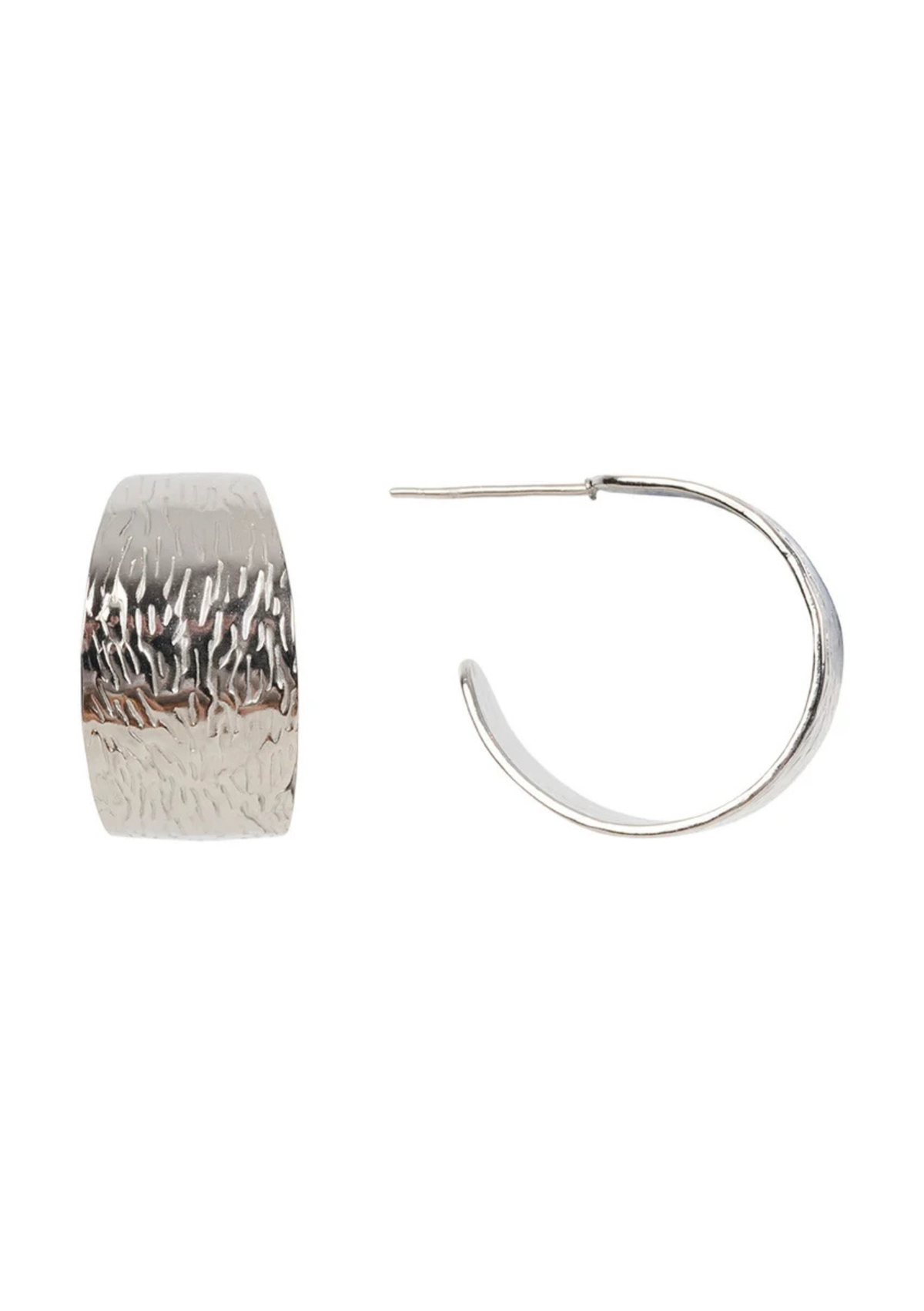 Eb + Ive Artemis Earring - Stamped Hoop