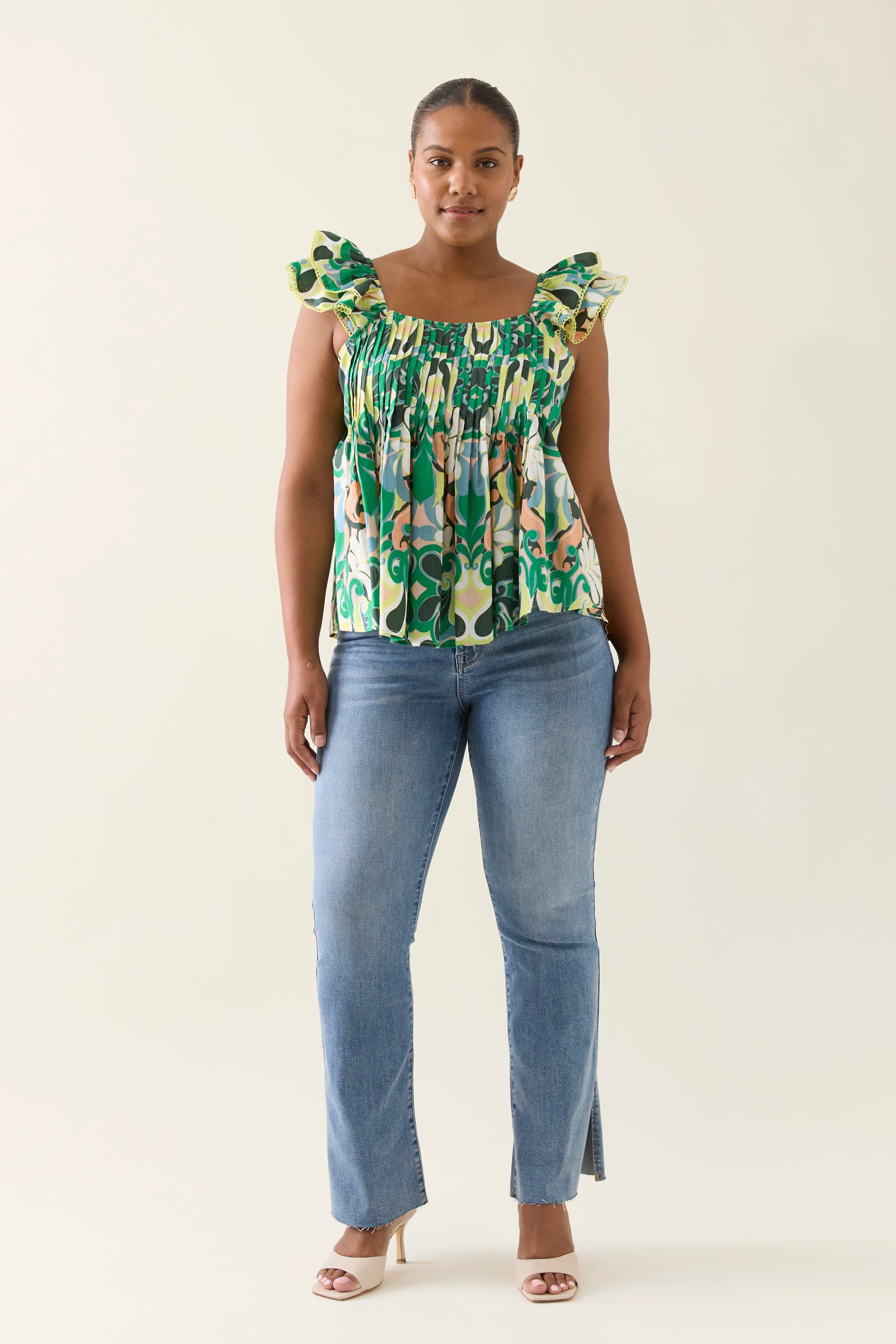 Aurora Frill Tank - Paisley
