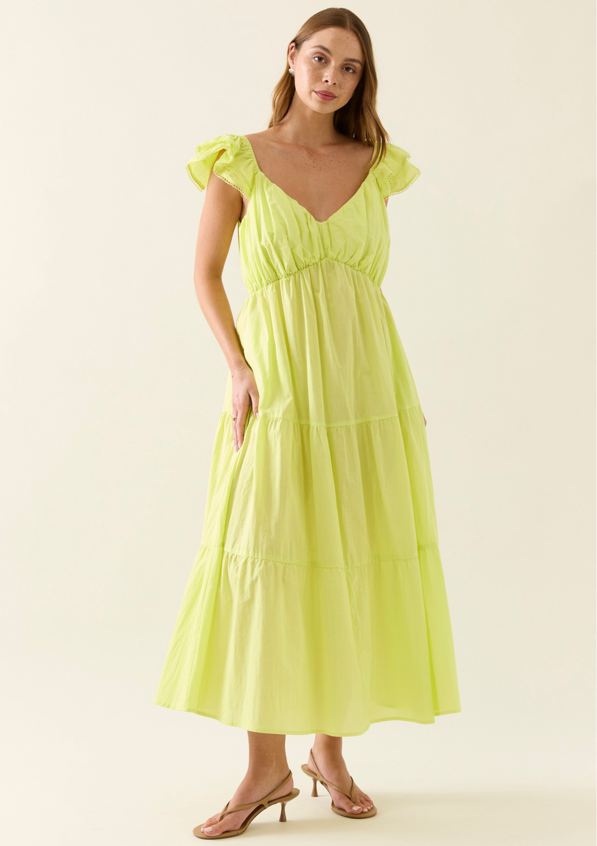 Isle of Mine CLEARANCE Aurora Frill Tank Dress - Pomelo